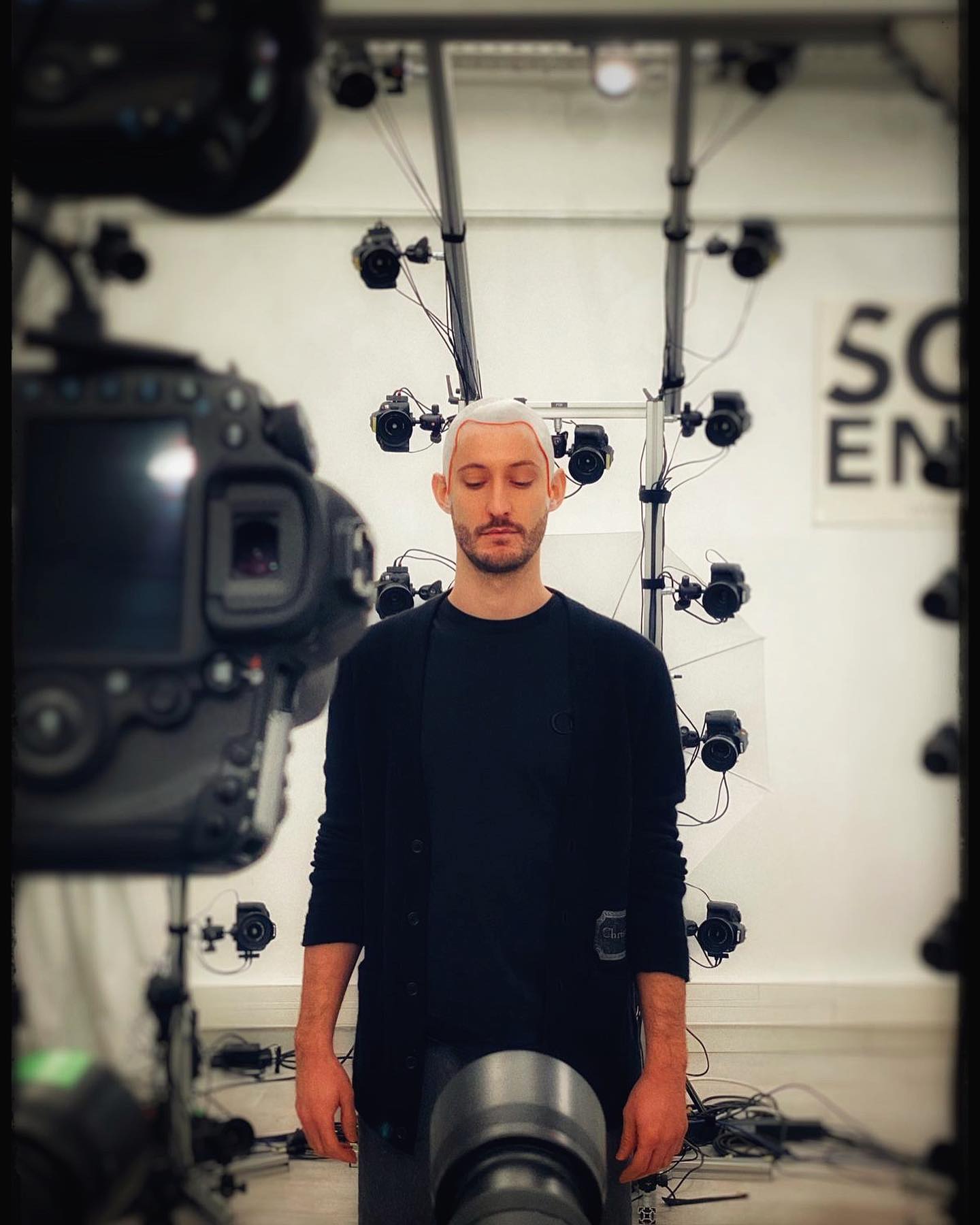 Human 3D Scanning Session with French actor Pierre Niney